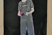 Convict Man's Funcy Dress Costume   Size M/L