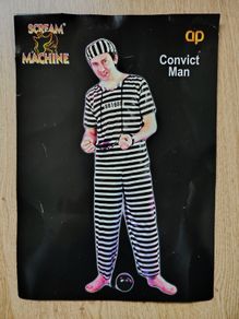 Convict Man's Funcy Dress Costume   Size M/L