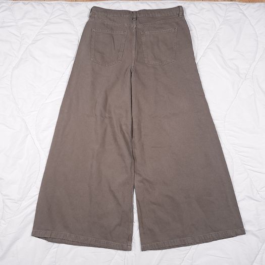Marks & Spencer Brown Khaki Wide Leg Palazzo Trousers Jeans 16UK/44EU