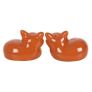 Fox Salt and Pepper Ceramic Shakers Unopened Image 2