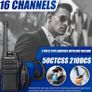 Walkie Talkie PMR446 License Free, Professional Two Way Radio 16 Channels VOX Scan Monitor, 2 Way Radio with USB Charger Base and Earpieces for Commercial, School (FREE POSTAGE) Image 4