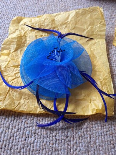 Royal blue fascinator