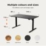 Height-Adjustable Electric Desk, 140x80 cm Sit-Stand Office Desk, Computer Desk Image 3