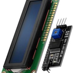 HD44780 1602 16x2 Serial LCD White Character Blue Backlight Display Board IIC PCF8574T I2C Adapter Converter Bundle Compatible with Arduino and Raspberry Pi Including E-Book (FREE POSTAGE)