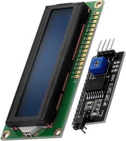 HD44780 1602 16x2 Serial LCD White Character Blue Backlight Display Board IIC PCF8574T I2C Adapter Converter Bundle Compatible with Arduino and Raspberry Pi Including E-Book (FREE POSTAGE)