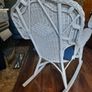 White Wicker Rocking Chair Image 3