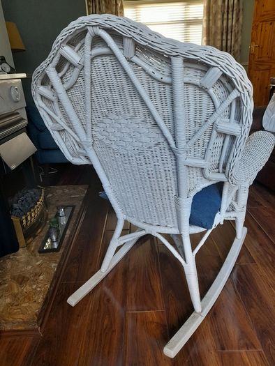 White Wicker Rocking Chair