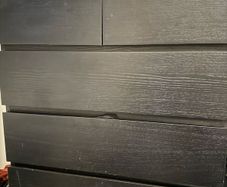 Ikea Black wooden chest of drawers