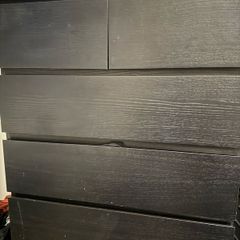 Ikea Black wooden chest of drawers
