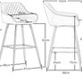 Velvet bar stool x2 Image 2