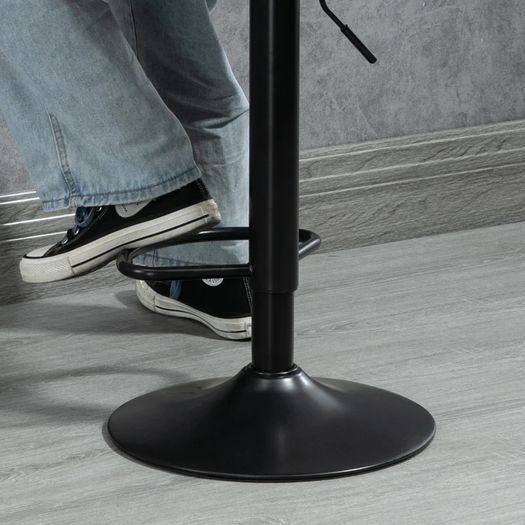 NEW SALE | Brown Leather Bar Stools, Armless, Upholstered, Large Round Base,