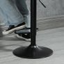 NEW SALE | Brown Leather Bar Stools, Armless, Upholstered, Large Round Base, Image 10