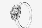 Pandora 3 Stone Vintage Silver Ring