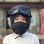 Children hat + face mask + goggles / glasses 3in1 - age up to 9 years old - kids beanie - Winter ski Image 3
