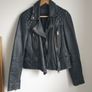Allsaints Leather Jacket Size Uk 10 Image 3
