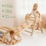 Montessori 5-in-1 Climbing Frame Set: Indoor Climbing Triangle, Climbing Arch with Cushion and Slide for Children, Indoor Playground 1-3 Years Image 5