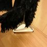 Women's Dress Black Velvet and Ostrich Feathers Size 14 Image 5