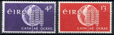 Ireland 1963 Scott #186-187 United Nations Freedom From Hunger Campaign - Mint Never Hinged