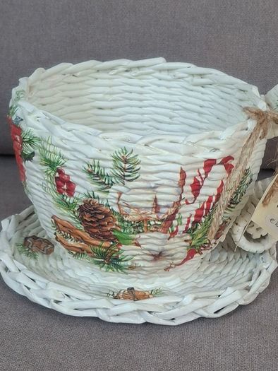 Handmade newspaper basket