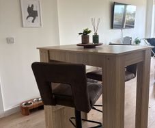 breakfast bar and high stools