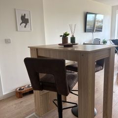 breakfast bar and high stools