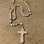 handmade wooden rosary from Medjugorje featuring a cross with the town's name engraved on it. New never used Image 2