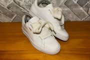 Puma Basket Heart Ladies Jumbo Lace White Patent Leather Trainers UK6 EUR39