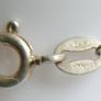 Vintage Sterling Silver 925 Genuine Black Jade and Zircon Necklace Pendant, length 18" - 4,5g Image 10
