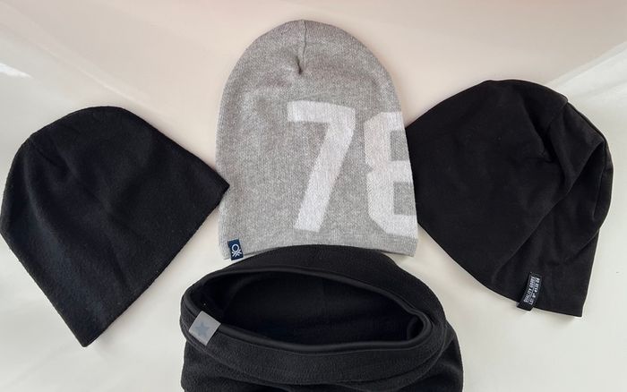 Bundle of Kids Hats and Tube Scarf for 8-10 years