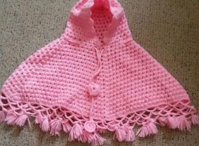 Girls woolen poncho size 1-2 years