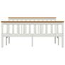 Bed Frame White Solid Pinewood 135 x 190 cm Image 2
