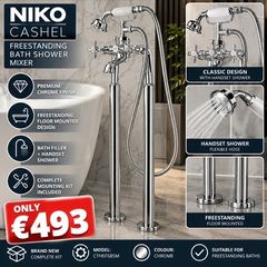 Cashel free standing bathroom shower mixer