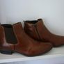 Brown Leather Chelsea Ladies Boots.  Side Zip. Colour Saddle Brown. Brand Ellen Blake.  Size Uk 6 / Eu 39.   In Very Good Condition. Quality Leather Image 4