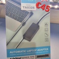 120W (MTK TA0325) Automatic Universal Laptop Charging Adapter, include 11pcs "M"series tips, Input: 110-240V 50Hz/60Hz 3A, Output: 15V-20V/6A 120W Max.
