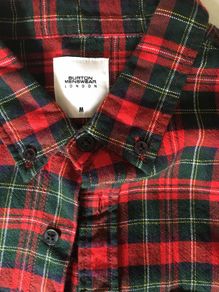 Burtons Mens Red Check Shirt
