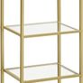 Standing Shelf, Bookcase, Bathroom Shelf, 5 Levels, Kitchen Shelf, Slim Shelf Bathroom Shelf, for Living Room, Bedroom, Study, Tempered Glass, Steel Image 3