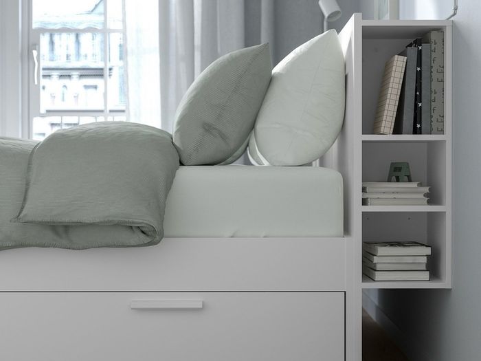 Brimnes bed / bed side tables and mattress