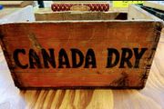 vintage Canada Dry wooden crate