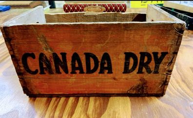 vintage Canada Dry wooden crate
