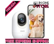 Indoor Camera, Security Camera, CCTV Camera, 360 Degree Camera House Security, Motion/Sound Detection, 2-Way Audio, Night Vision, APP Control (FREE SHIPPING)