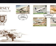 1987 Jersey The 50th Anniversary of Jersey Airport Commemorative Stamps First Day cover (FDC)