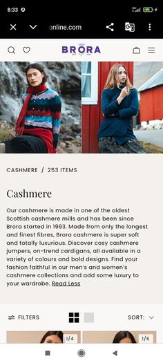 100% cashmere cardigan by the Scottish brand Brora