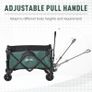 Folding Wagon Garten Cart Collapsible Camping Trolley Steel Frame Oxford Fabric Image 2