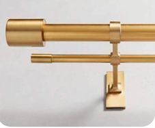 West Elm Oversized Brass Double Curtain Pole