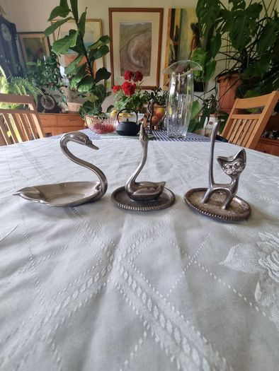 Three vintage silver plated pieces set