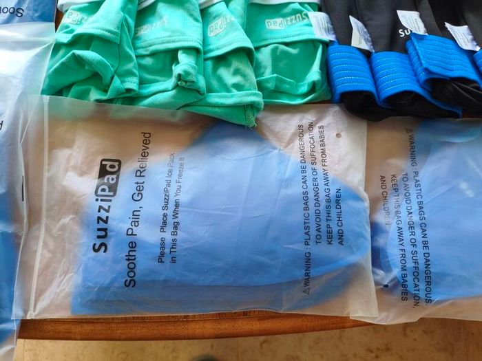 SuzziPad foot ice pack cooling socks and cold gloves for Chemotherapy to prevent Neuropathy.