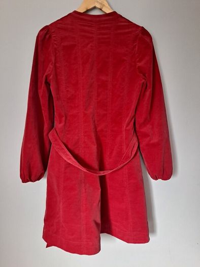 Boden red fine cord dress size UK 12