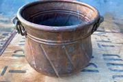 Antique hand made copper planter
