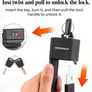Portable Anti-Theft Zinc Alloy Folding Lock Image 5