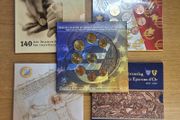 2002 - 2004 Euro coin set from France, 2x Belgium, Italy, Portugal